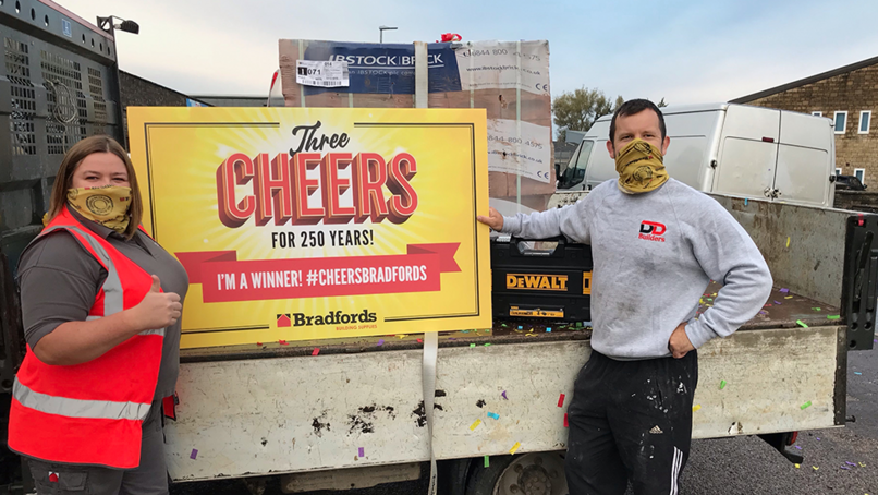 Bradfords gives "Three Cheers for 250 years"