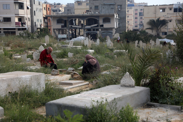 MIDEAST-GAZA CITY-CEMETERY-MOURNING