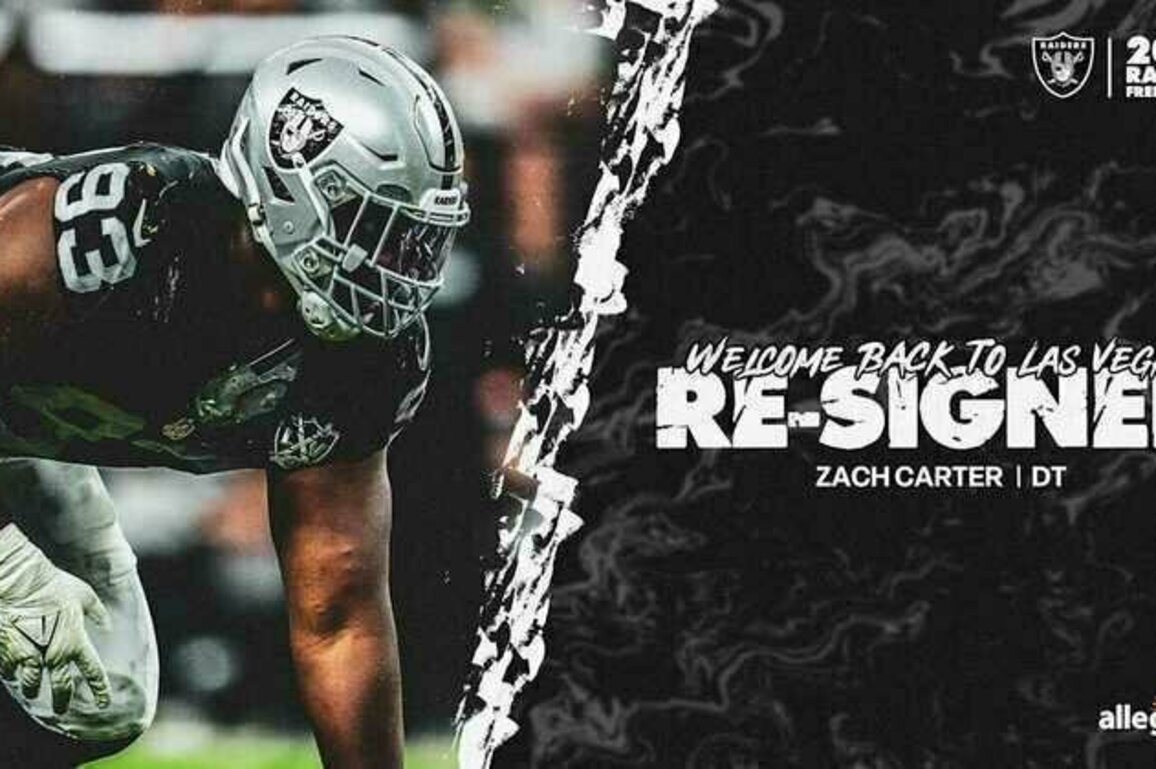 Raiders re-sign DT Zach Carter