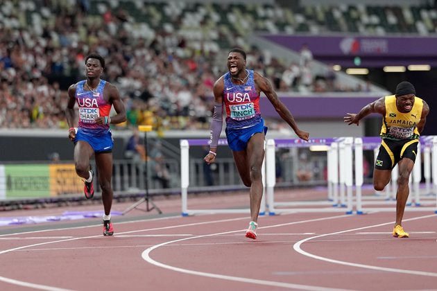 (SP)JAPAN-TOKYO-ATHLETICS-WORLD ATHLETICS CHAMPIONSHIPS-MEN'S 110M HURDLES-FINAL