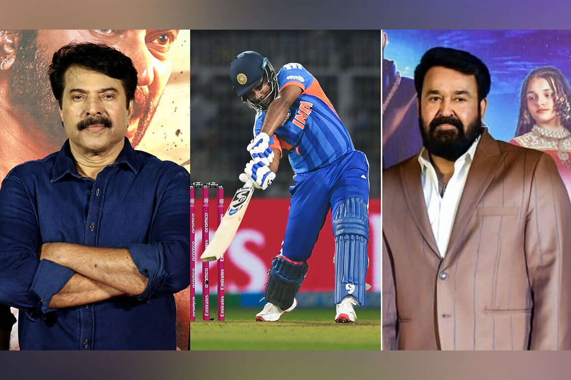 "A fearless statement on the biggest stage": Mammootty, Mohanlal, Prithviraj and others hail Sanju Samson's match-winning knock
