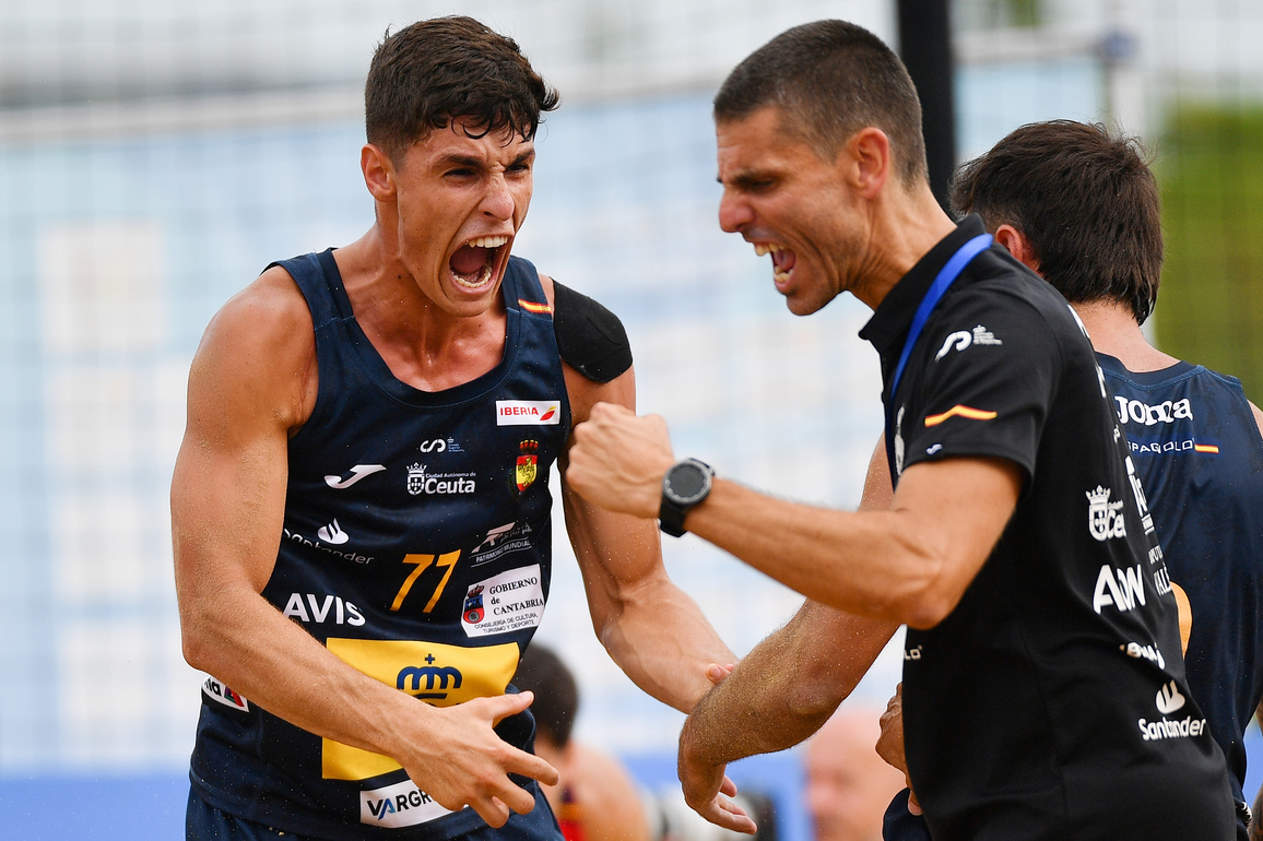 (SP)CHINA-CHENGDU-THE WORLD GAMES 2025-BEACH HANDBALL-MEN'S SEMIFINAL-ESP VS POR (CN)