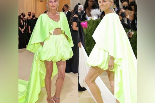 Diane Kruger glams up in neon at 2021 Met Gala