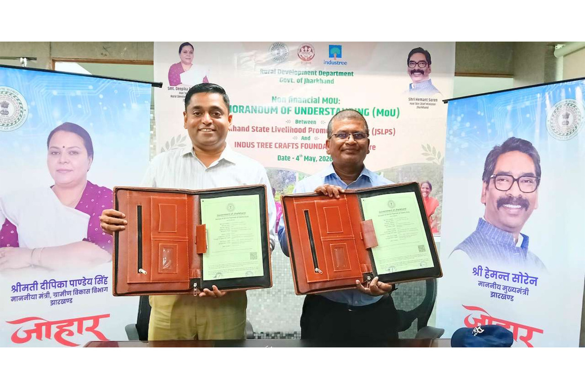 Industree Foundation signs MoU with Jharkhand State Livelihood Promotion Society (JSLPS) to enhance regenerative bamboo-based women-led livelihoods