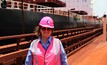  Gina Rinehart at Roy Hill's berth in Port Hedland