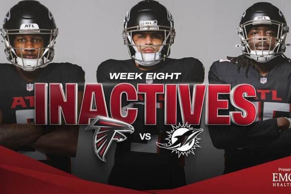 Atlanta Falcons inactives vs. Miami Dolphins