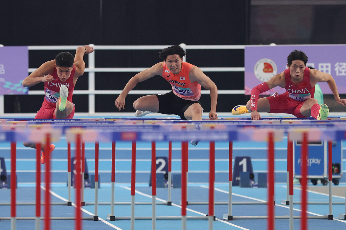 (SP)CHINA-TIANJIN-ATHLETICS-ASIAN INDOOR CHAMPIONSHIPS-MEN'S 60M HURDLES (CN)