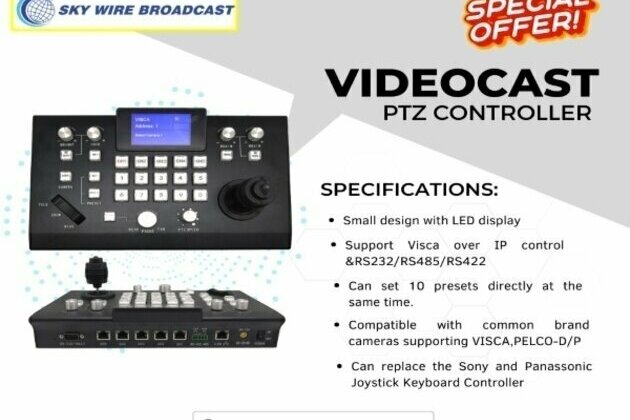 Sky Wire Broadcast launches 5 Channel PTZ Controller with LED Display