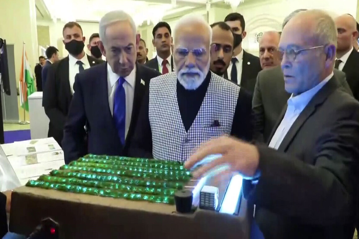 PM Modi, during Jerusalem visit, highlights Israel's innovative tech scene, showcasing AI and healthcare