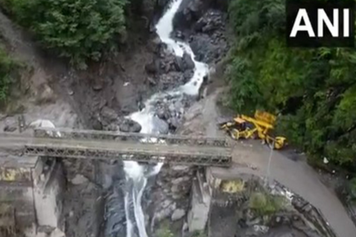 Bridge connecting Uttarkashi to Harsil reconstructed after Uttarkashi cloudburst