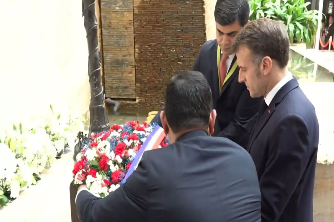 French President Macron and First Lady Brigitte pay moving tribute to 2008 Mumbai terror attack victims