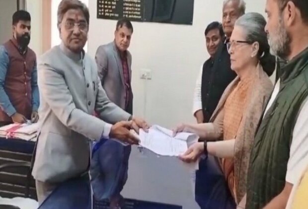 Sonia Gandhi files nomination for Rajya Sabha elections from Rajasthan