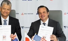 INPEX Managing Director, Country Chair Australia Tetsu Murayama (left) and Formentera Partners Managing Partner Bryan Sheffield