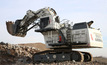 The Liebherr R 9200 in face shovel configuration.