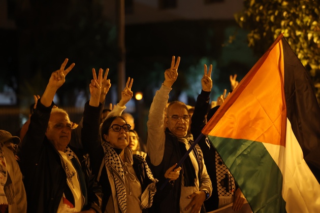 MOROCCO-RABAT-RALLY-PALESTINIANS-SUPPORT