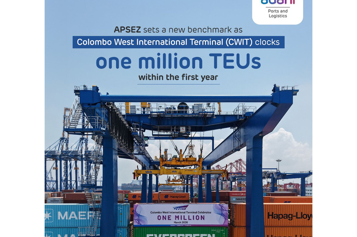 APSEZ's Colombo terminal handles one million containers in first year of operation