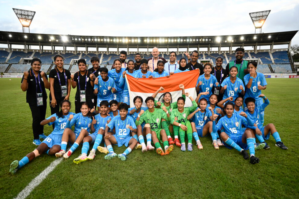 An Asian hat-trick: Indian women flying the tricolour high