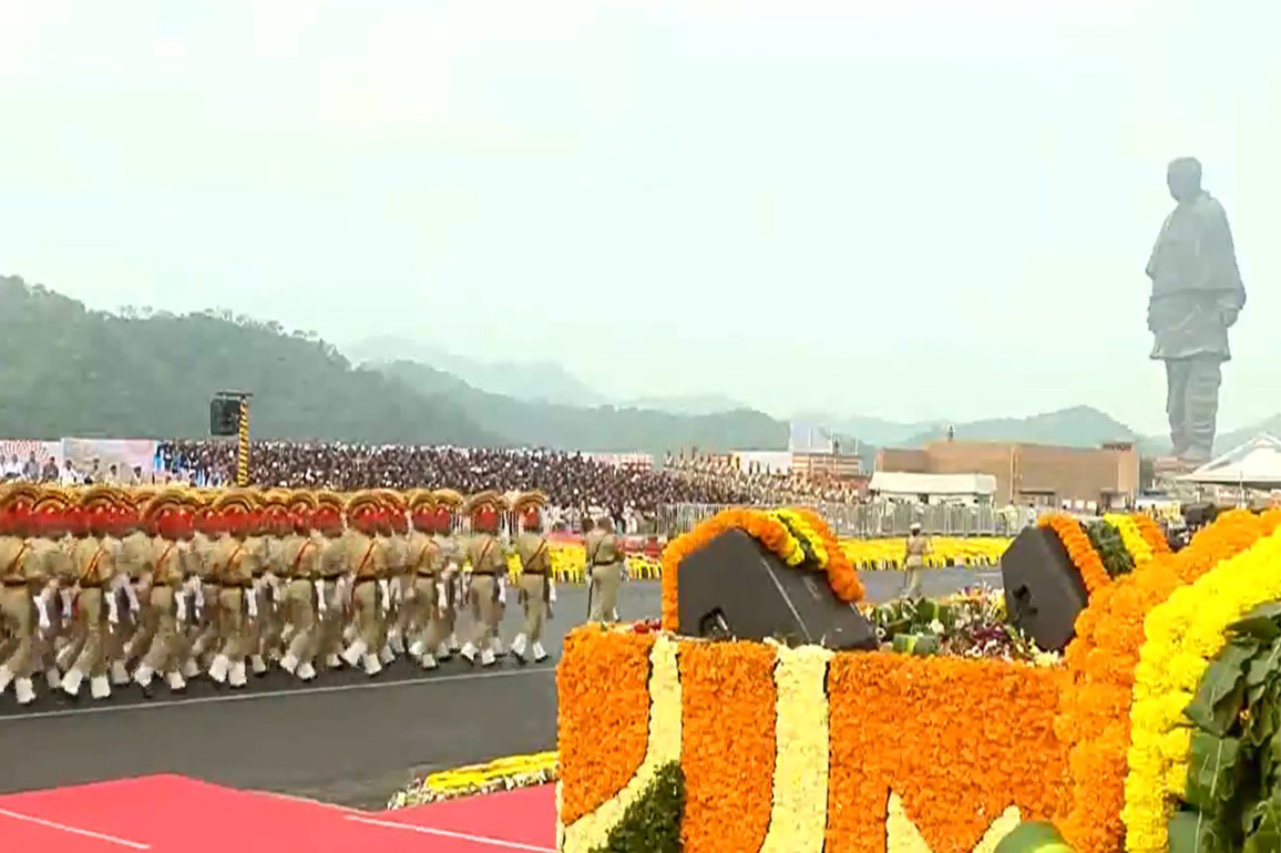 CRPF, BSF gallantry awardees honoured during Rashtriya Ekta Diwas parade in Gujarat