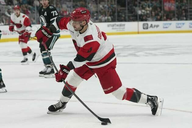 Rookie goalie wins debut as Hurricanes down Sharks
