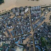 Drone footage: Inside the flood disaster in SW China county