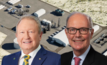 Fortescue Executive Chairman Andrew Forrest and Plug Power CEO Andy Marsh with a rendering of Fortescue’s planned Arizona Hydrogen Project.