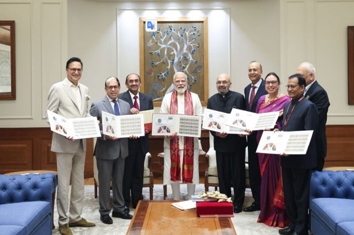 PM Modi meets SRCC Governing Body delegation, releases commemorative stamp marking centenary