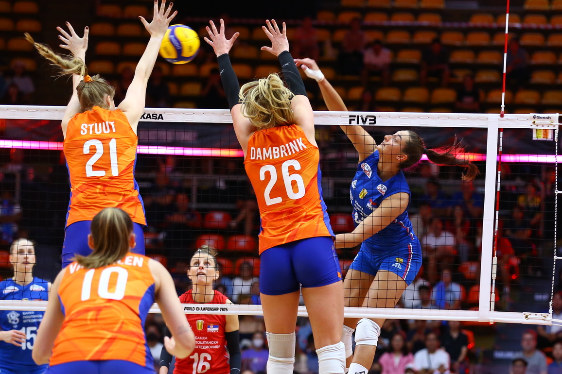 (SP)THAILAND-BANGKOK-VOLLEYBALL-WOMEN'S WORLD CHAMPIONSHIP-THE NETHERLANDS VS SERBIA