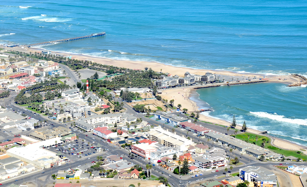 The nearby city of Swakopmund. By Olga Ernst - Own work, CC BY-SA 4.0, https://commons.wikimedia.org/w/index.php?curid=81384369