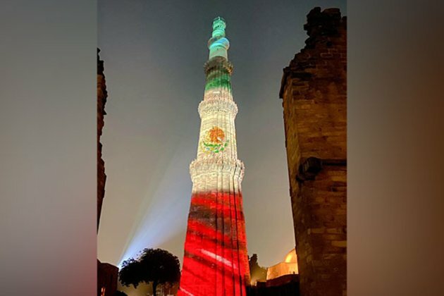 Delhi: Qutub Minar illuminates to celebrate Mexican Independence Day