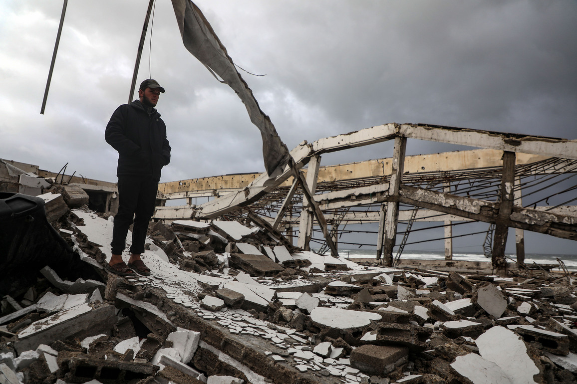 MIDEAST-GAZA CITY-STORM-DAMAGE