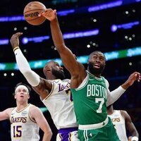 Brown, Pritchard lead Celtics' dominance over Lakers