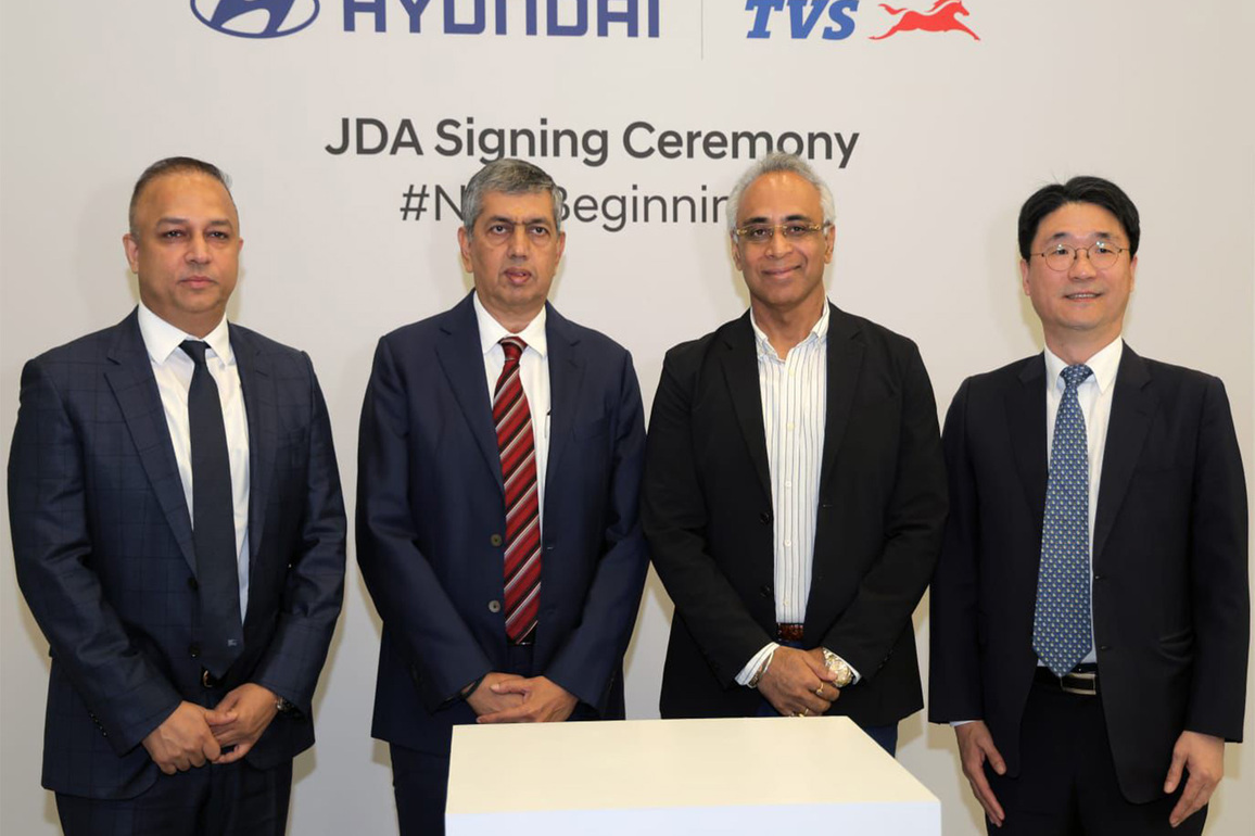 Hyundai Motor, TVS Motor sign pact to develop electric three-wheelers for India