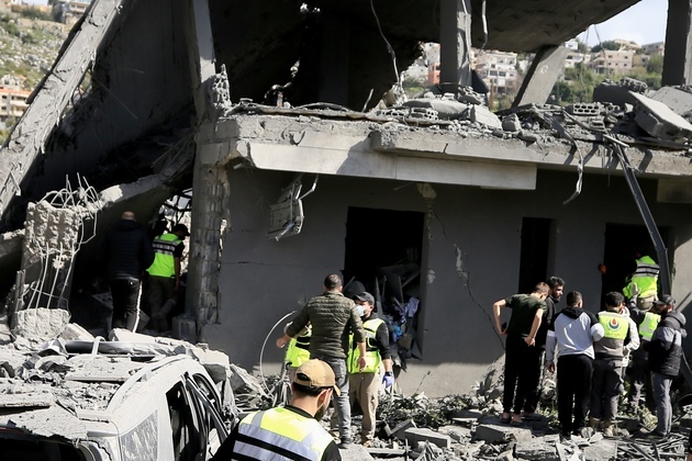 LEBANON-SAKSAKIYEH-ISRAELI AIRSTRIKES-AFTERMATH