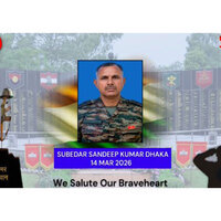 JCO Subedar Sandeep Kumar Dhaka dies during Operation Sheri Kalan in JK's Poonch