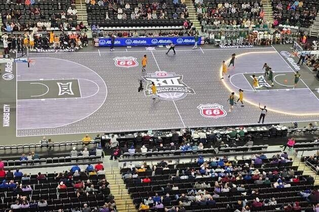 Big 12 tourney replaces 'slippery' LED glass court