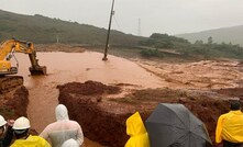  Dique da Vallourec que transbordou na mina Pau Branco, em Nova Lima (MG)/Divulgação