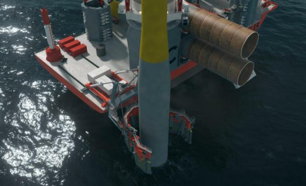 Huisman has signed a contract with Cadeler for the design and production of a monopile gripper for offshore wind farm installation work