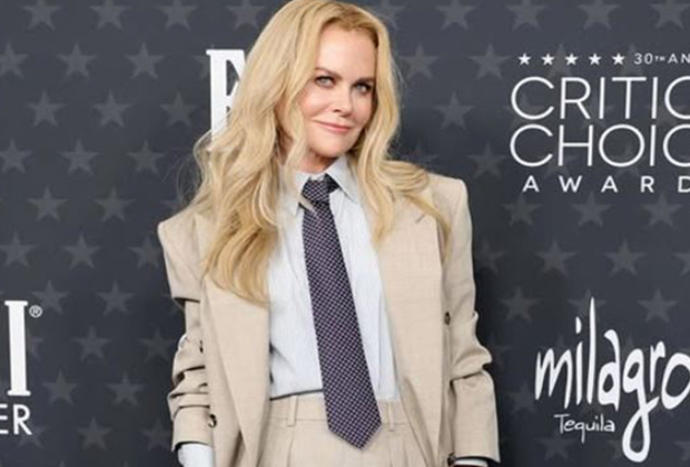 Nicole Kidman's tan power suit steals the show at the 2025 Critics Choice Awards