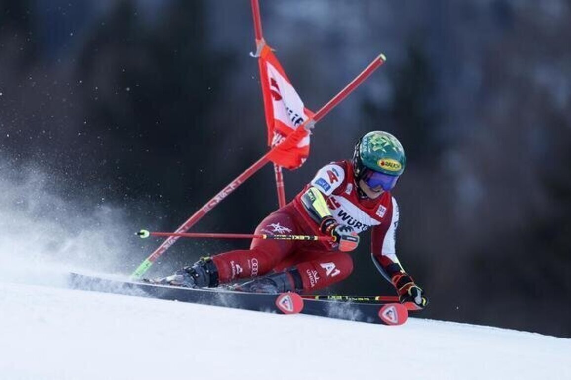 Austria's Julia Scheib wins giant slalom in Italy; Mikaela Shiffrin fourth