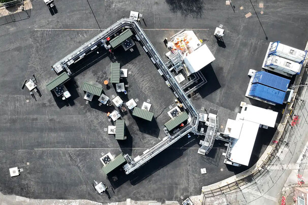 Aerial view of the UK Geoenergy Observatory in Cheshire