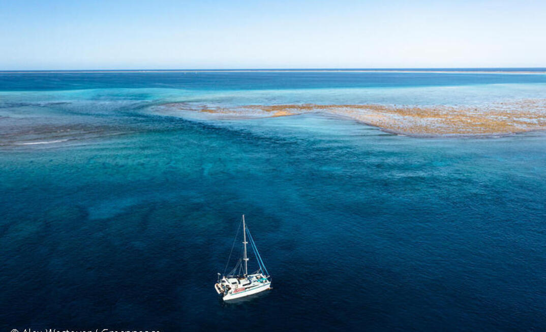 The Scott Reef near where Woodside's CCS plan is sited