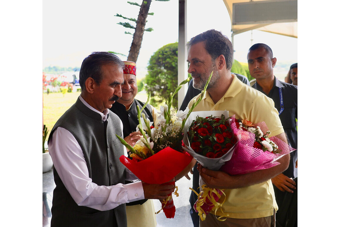 Rahul Gandhi lands in Himachal's Kangra to attend Congress Training Session