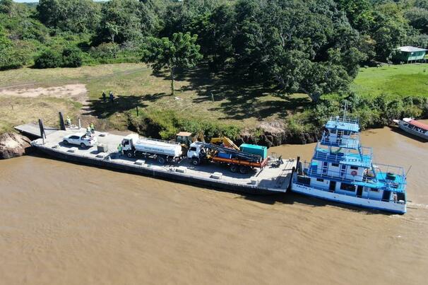 Máquinas construção projeto de potássio Autazes Brazil Potash Amazonas