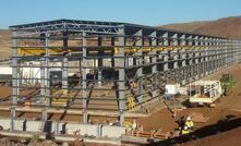 The engine hall being built at Wodgina.