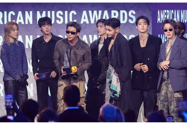 BTS returns to AMAs stage after four years with pre-taped 'Hooligan' performance