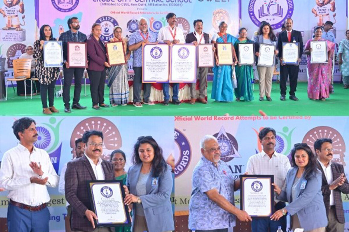 Erode City Central School Scripts History with Twin Elite World Records to Champion Voter Awareness