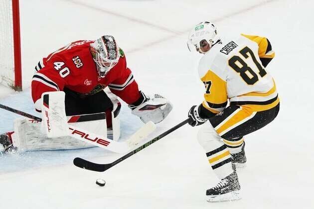 Justin Brazeau's hat trick powers Penguins' blitz of Blackhawks