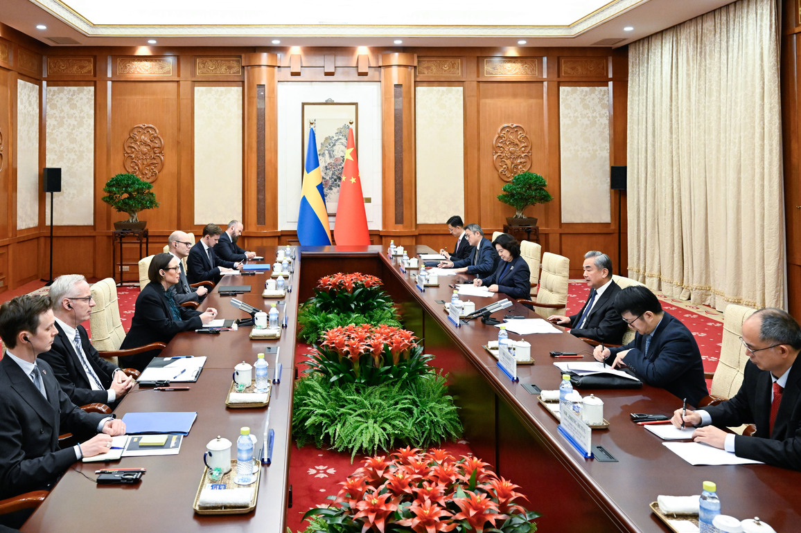 CHINA-BEIJING-WANG YI-SWEDEN-FM-MEETING (CN)