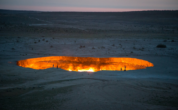 The Darvaza gas crater in Turkmenistan, also known as the 'Gates of Hell' | Credit: iStock