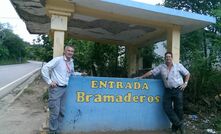  Sunstone MD Malcolm Norris (left) with general manager, geology Dr Bruce Rohrlach at Bramaderos
